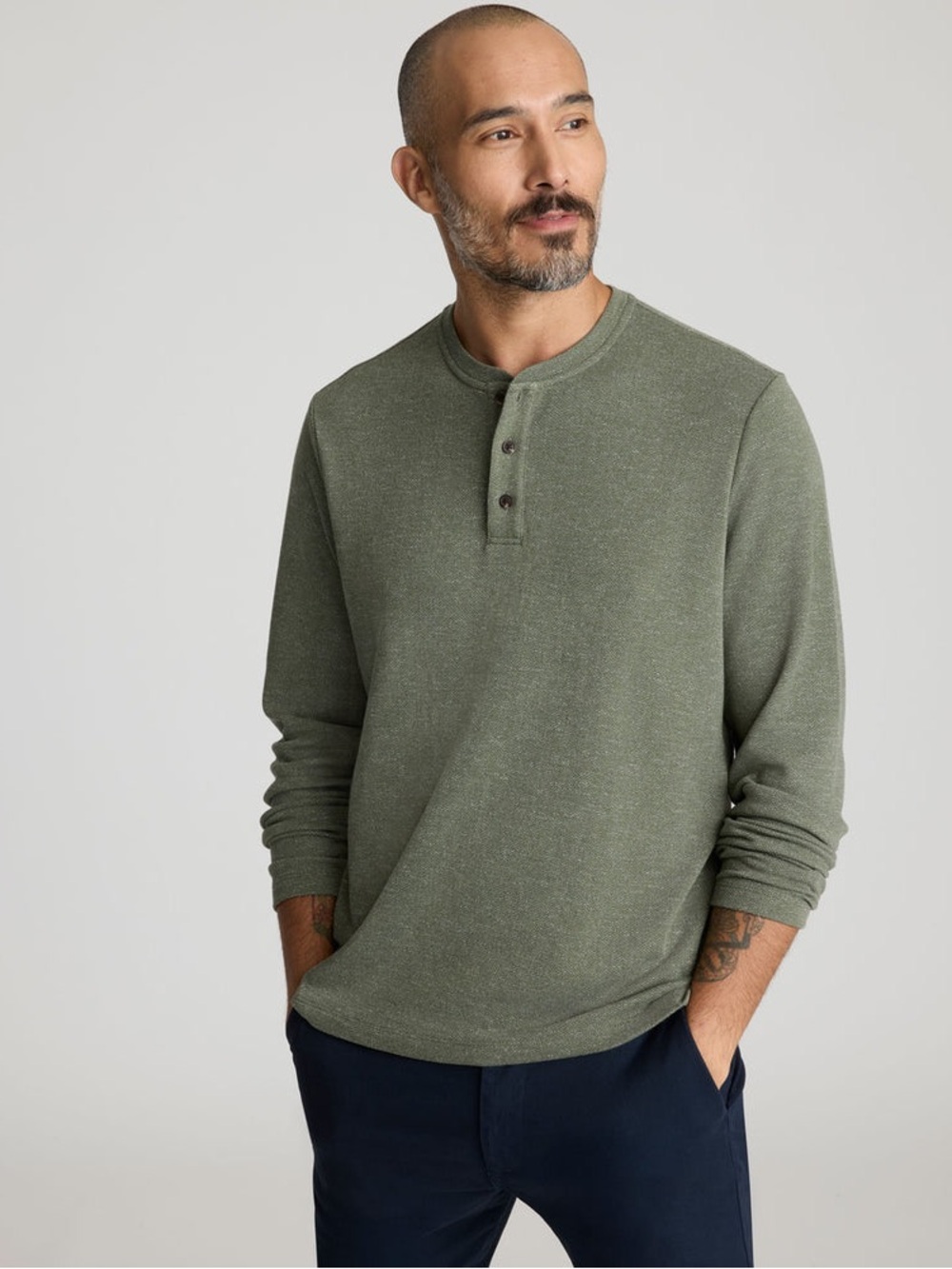 Untuckit Harrow Henley In Green Signature Sail Sz XL regular Fit NWT